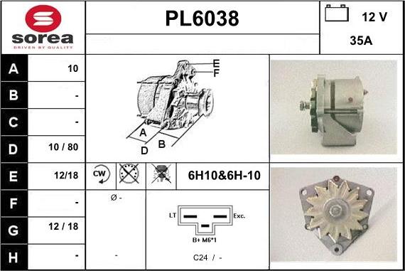 Sera PL6038 - Alternator furqanavto.az