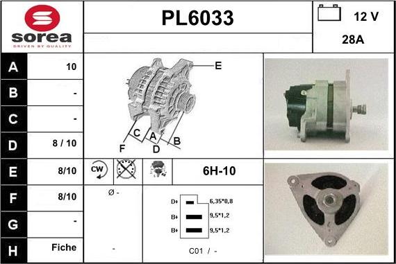 Sera PL6033 - Alternator furqanavto.az