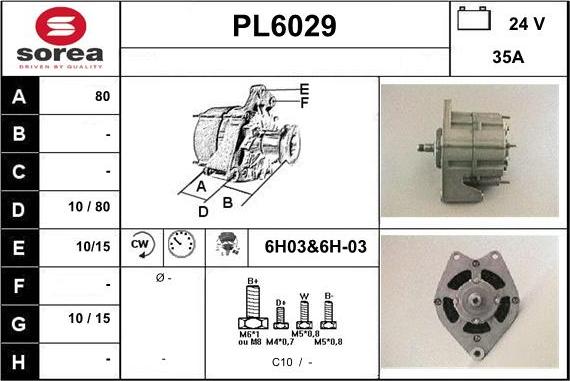 Sera PL6029 - Alternator furqanavto.az