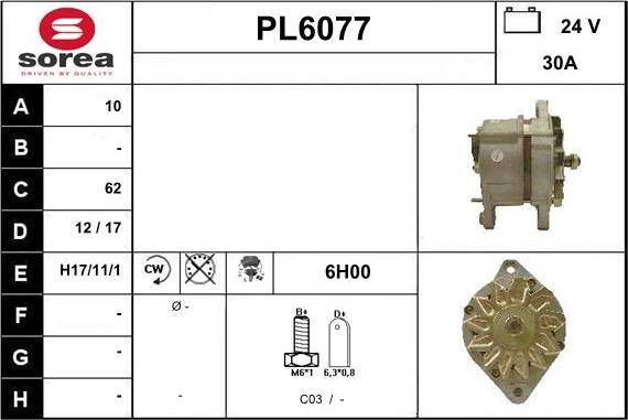 Sera PL6077 - Alternator furqanavto.az