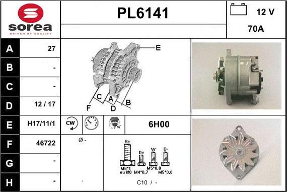 Sera PL6141 - Alternator furqanavto.az