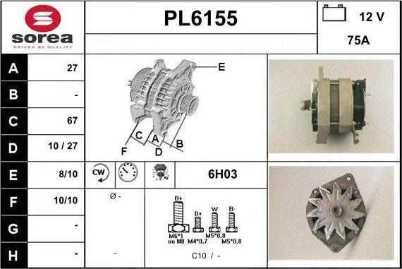 Sera PL6155 - Alternator furqanavto.az