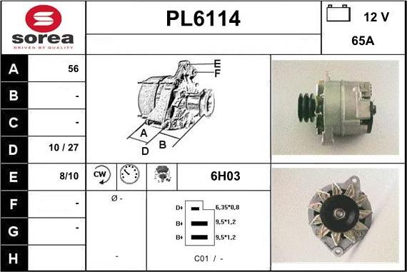 Sera PL6114 - Alternator furqanavto.az