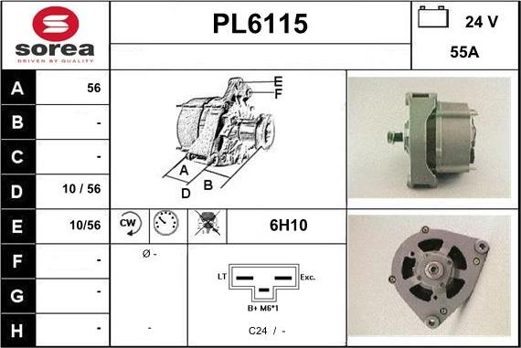 Sera PL6115 - Alternator furqanavto.az