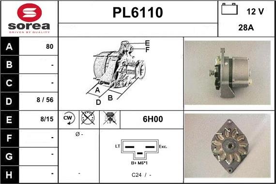 Sera PL6110 - Alternator furqanavto.az