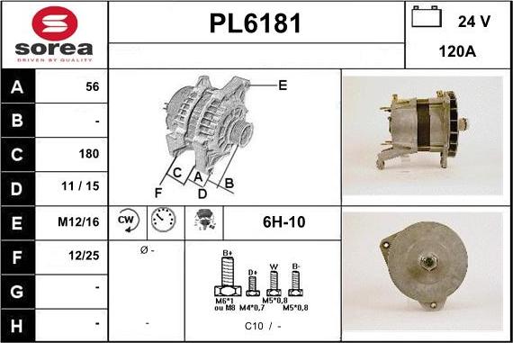 Sera PL6181 - Alternator furqanavto.az