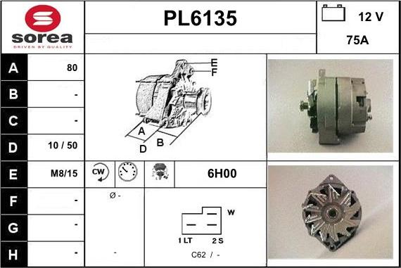 Sera PL6135 - Alternator furqanavto.az