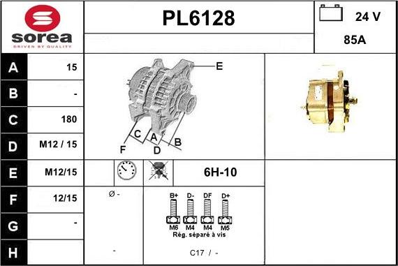 Sera PL6128 - Alternator furqanavto.az