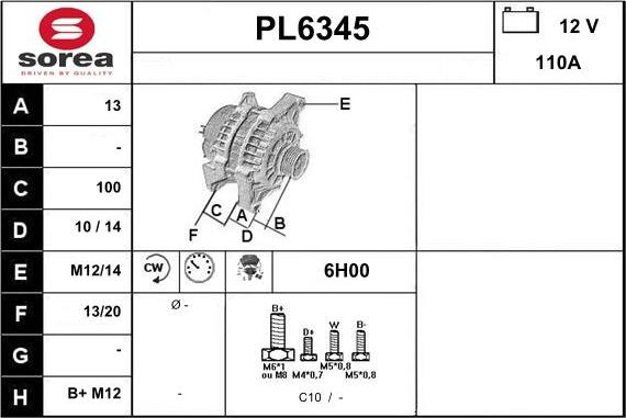 Sera PL6345 - Alternator furqanavto.az