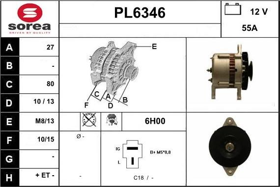 Sera PL6346 - Alternator furqanavto.az