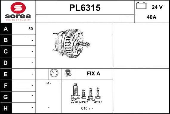 Sera PL6315 - Alternator furqanavto.az