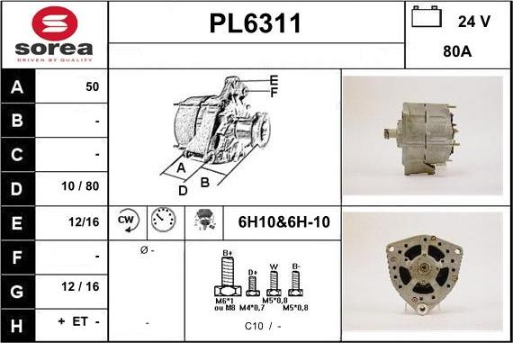 Sera PL6311 - Alternator furqanavto.az