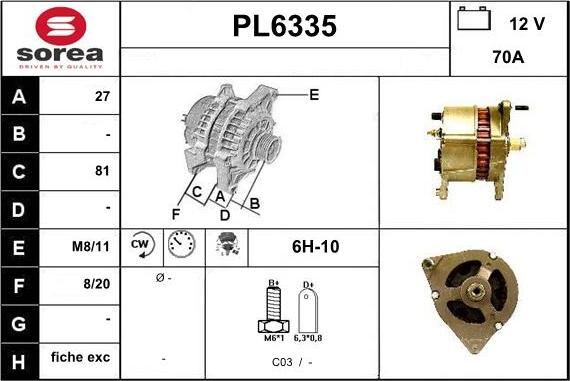 Sera PL6335 - Alternator furqanavto.az