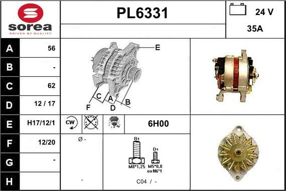 Sera PL6331 - Alternator furqanavto.az