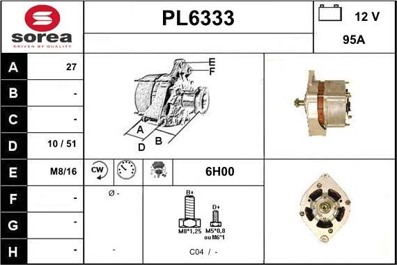 Sera PL6333 - Alternator furqanavto.az