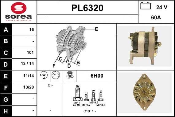 Sera PL6320 - Alternator furqanavto.az