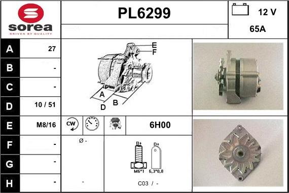 Sera PL6299 - Alternator furqanavto.az