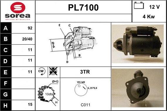 Sera PL7100 - Başlanğıc furqanavto.az