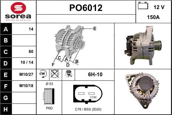 Sera PO6012 - Alternator furqanavto.az