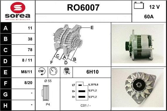 Sera RO6007 - Alternator furqanavto.az