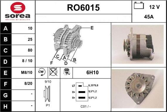 Sera RO6015 - Alternator furqanavto.az