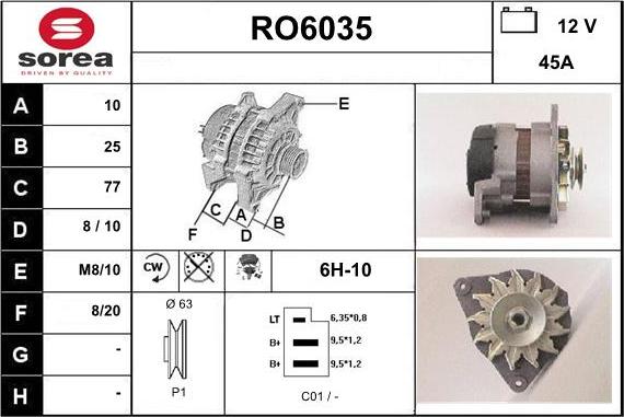 Sera RO6035 - Alternator furqanavto.az