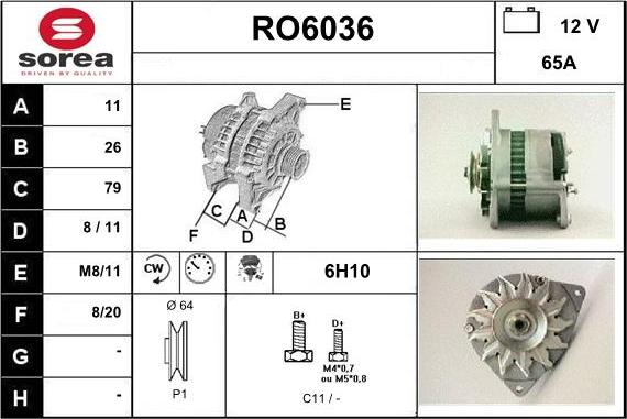 Sera RO6036 - Alternator furqanavto.az