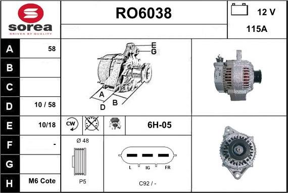 Sera RO6038 - Alternator furqanavto.az