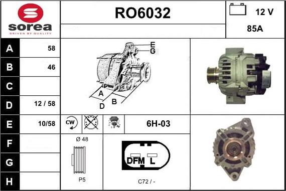Sera RO6032 - Alternator furqanavto.az