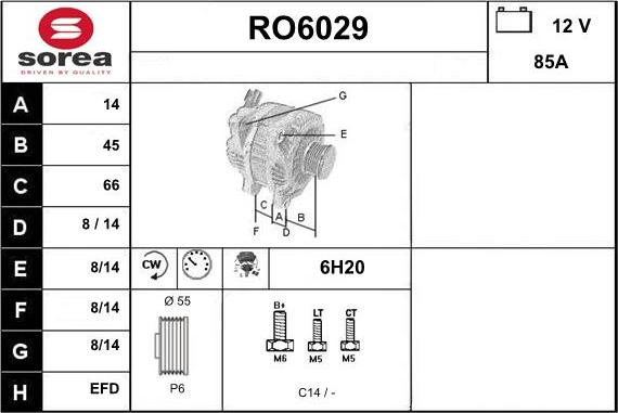 Sera RO6029 - Alternator furqanavto.az