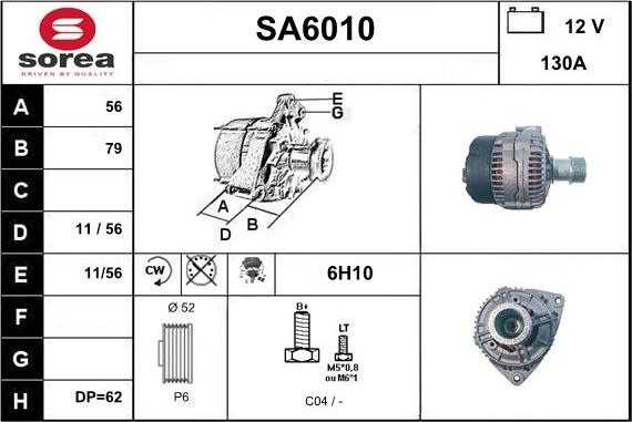 Sera SA6010 - Alternator furqanavto.az