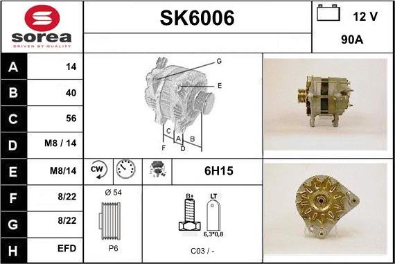 Sera SK6006 - Alternator furqanavto.az