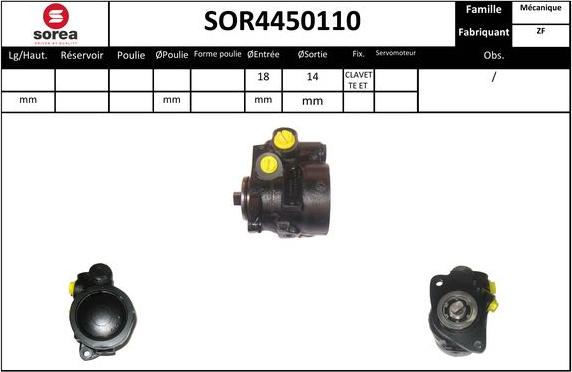 Sera SOR4450110 - Hidravlik nasos, sükan sistemi furqanavto.az