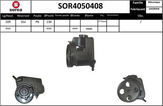 Sera SOR4050408 - Hidravlik nasos, sükan sistemi furqanavto.az