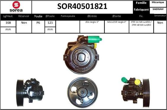 Sera SOR40501821 - Hidravlik nasos, sükan sistemi furqanavto.az