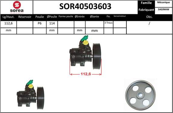 Sera SOR40503603 - Hidravlik nasos, sükan sistemi furqanavto.az