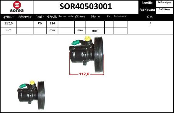 Sera SOR40503001 - Hidravlik nasos, sükan sistemi furqanavto.az