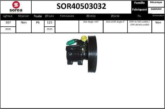 Sera SOR40503032 - Hidravlik nasos, sükan sistemi furqanavto.az