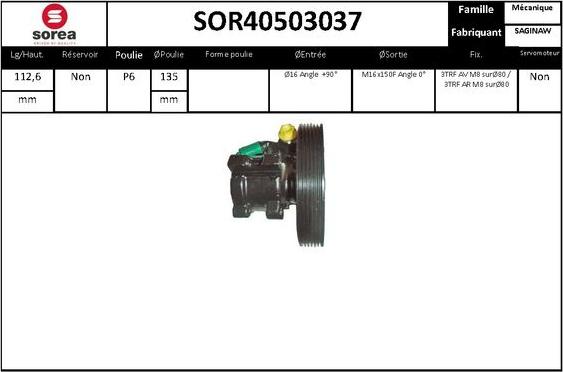 Sera SOR40503037 - Hidravlik nasos, sükan sistemi furqanavto.az