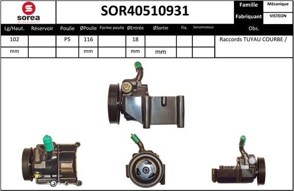 Sera SOR40510931 - Hidravlik nasos, sükan sistemi furqanavto.az