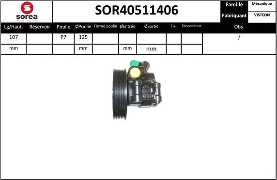 Sera SOR40511406 - Hidravlik nasos, sükan sistemi furqanavto.az