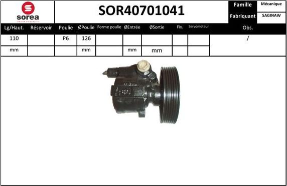 Sera SOR40701041 - Hidravlik nasos, sükan sistemi furqanavto.az