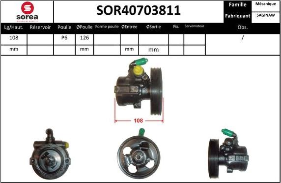 Sera SOR40703811 - Hidravlik nasos, sükan sistemi furqanavto.az