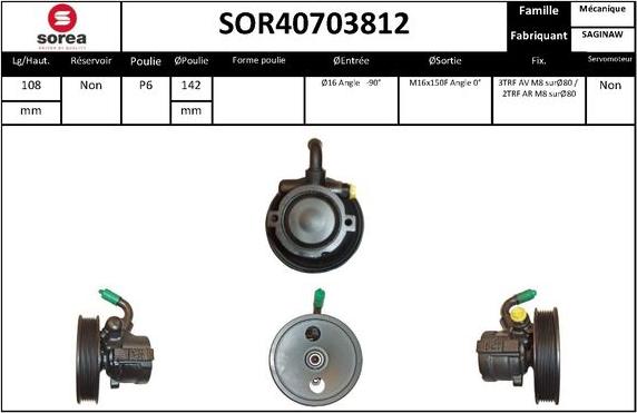 Sera SOR40703812 - Hidravlik nasos, sükan sistemi furqanavto.az