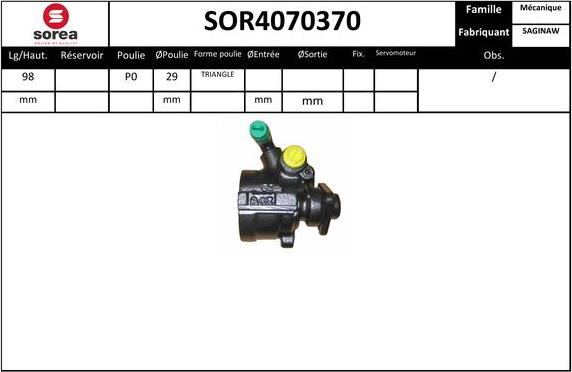 Sera SOR4070370 - Hidravlik nasos, sükan sistemi furqanavto.az