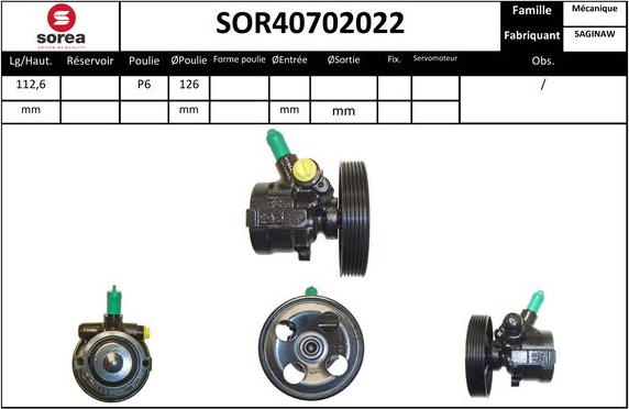 Sera SOR40702022 - Hidravlik nasos, sükan sistemi furqanavto.az