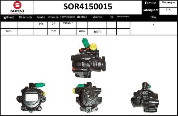 Sera SOR4150015 - Hidravlik nasos, sükan sistemi furqanavto.az