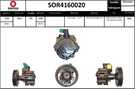 Sera SOR4160020 - Hidravlik nasos, sükan sistemi furqanavto.az