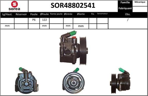 Sera SOR48802541 - Hidravlik nasos, sükan sistemi furqanavto.az