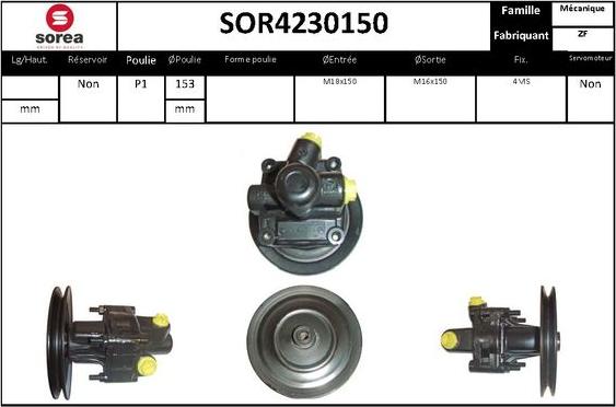 Sera SOR4230150 - Hidravlik nasos, sükan sistemi furqanavto.az